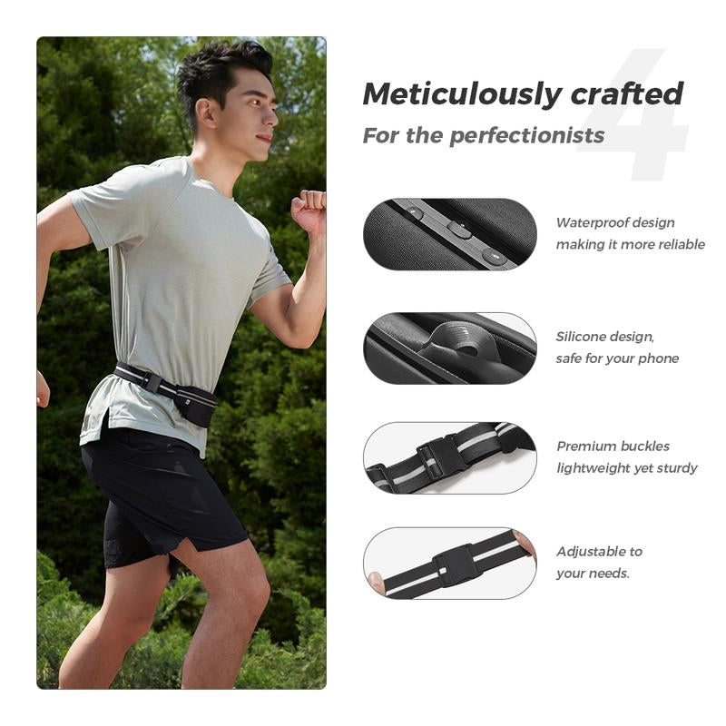KEEP Slim Running Belt for Women & Men, Runners Fanny Pack for Men, Running Belt, Money Belt, Running Gear, Waist Bag Workout Gear